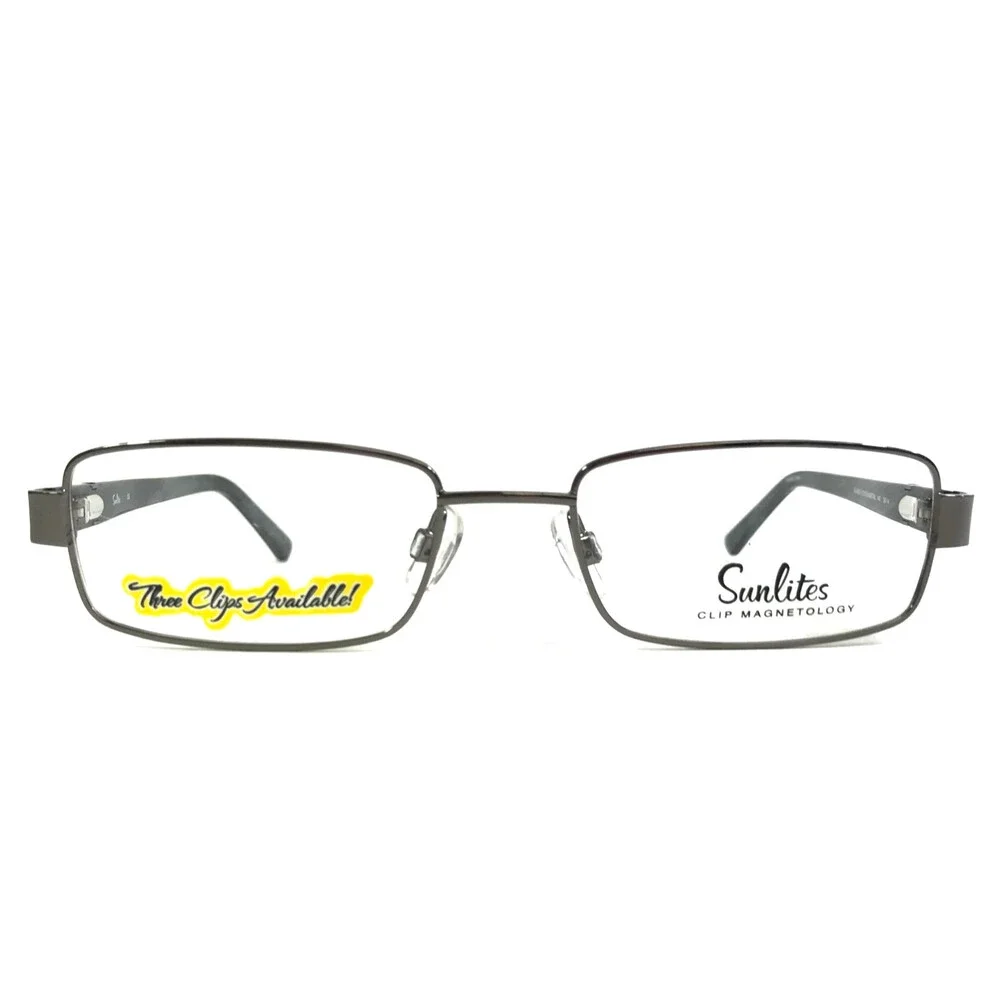 Sunlites Eyeglasses Frames SL4009 033 GUNMETAL Rectangle Full Rim 52-18-140